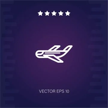 Airplane vector icon Stock Illustration