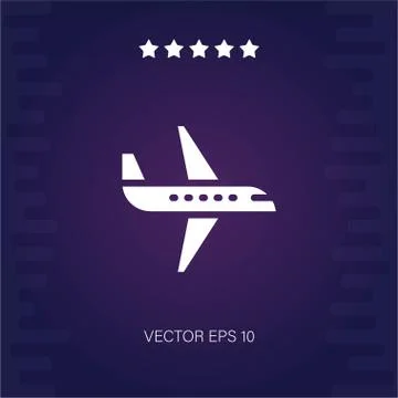 Airplane vector icon Stock Illustration