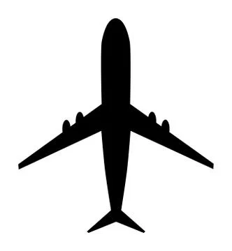 Airplane vector icon. Modern design, Fly travel symbol on white background Stock Illustration