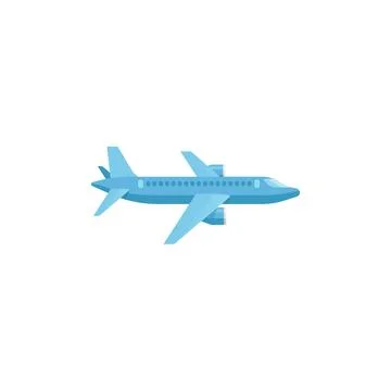 Airplane vector illustration, airplane flat icon Stock Illustration