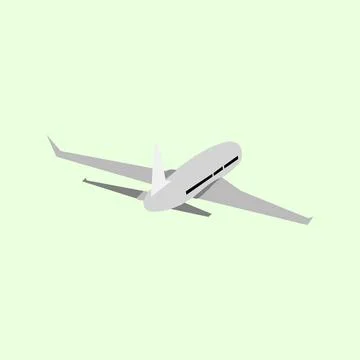 Airplane vector illustration in flat design. Airplane isolated Stock Illustration