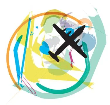 Airplane vector illustration Stock Illustration