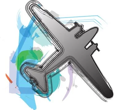 Airplane vector illustration Illustrazione stock