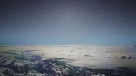 Airplane view above textured clouds Stock Footage 62050743