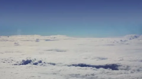 Airplane view above white clouds Stock Footage 62050900