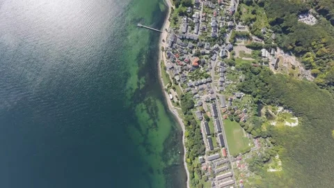 Airplane View of harbor Sasssnitz Stock Footage 248961900
