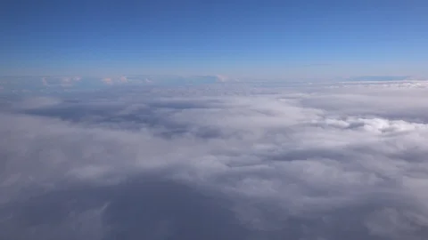 Airplane view over clouds Stock Footage 108851611
