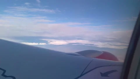 Airplane View From Window Stock Footage 159398872