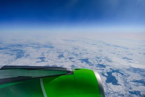 Airplane view window Foto stock