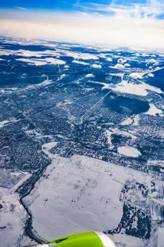 Airplane view window Foto stock