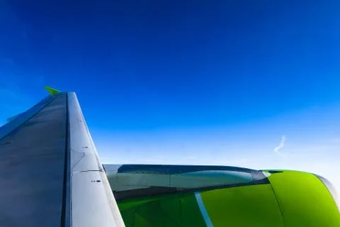 Airplane view window Foto stock