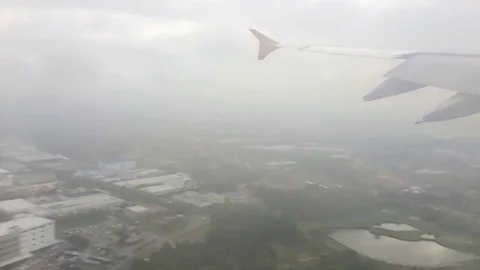 Airplane was landing Stock Footage 83945347