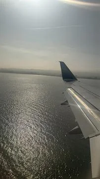 Airplane Water View Stock Photos