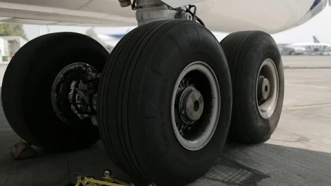 Airplane wheels Video stock 77100563