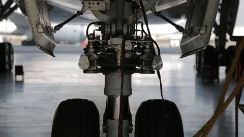 Airplane wheels Stock Footage 91592108