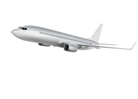 Airplane on white background with path Stock Photos