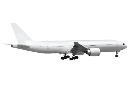 Airplane on white background Stock Photos