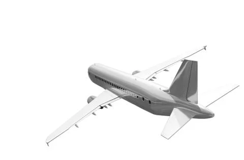Airplane on white. Stock Illustration