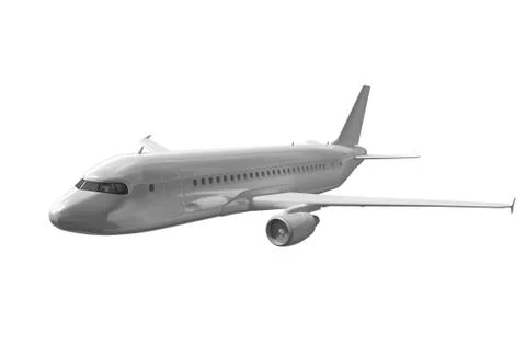 Airplane on white. Stock Illustration