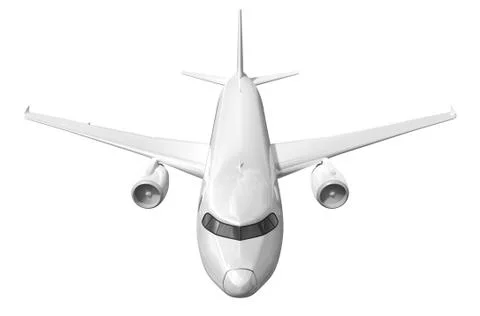 Airplane on white. Stock Illustration