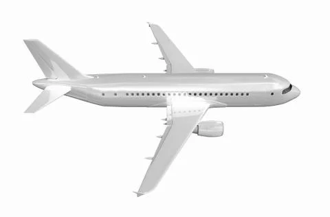 Airplane on white. Stock Illustration