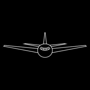 Airplane   the white path icon . Ilustración de archivo