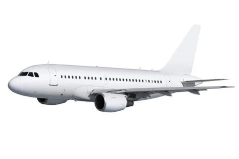 Airplane on white with path Stock Photos