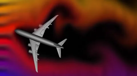 Airplane in wind turbulence field Stock Footage 62548558