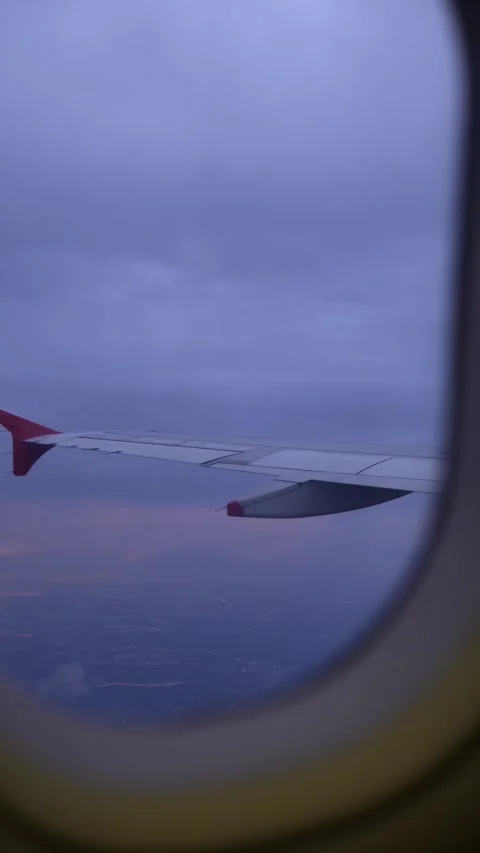 Airplane window 02 Video stock 245114361