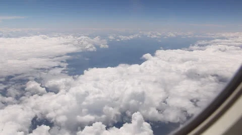 Airplane window 2 Stock Footage 24767523