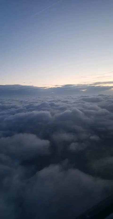 Airplane Window Clouds Passing Stock Footage 232027459