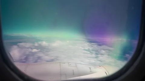 Airplane window during flight - 4K timelapse Stock Footage 346263474