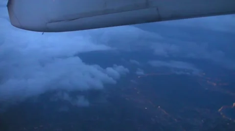 AIrplane window evening view Vidéo 47114618