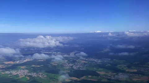 From an airplane window to the fields of Germany Video stock 115323172