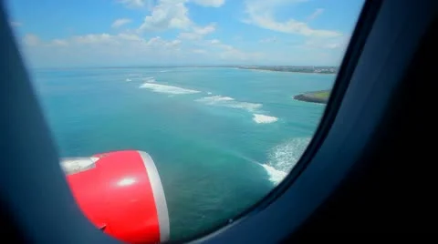 Airplane window Stock Footage 23329084