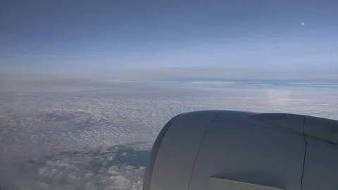 Airplane window Stock Footage