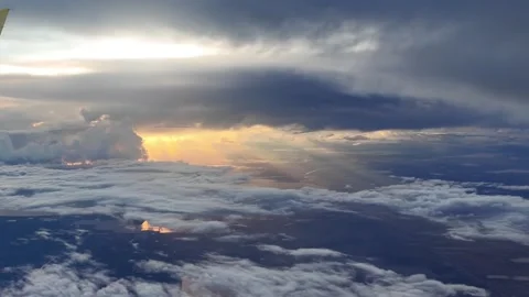Airplane window  Video stock 306120633