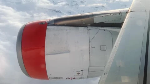 Airplane window frame, cabin view, passenger seat 動画素材 321287870