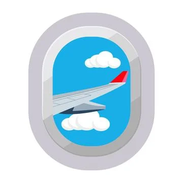 Airplane window Stock Illustration