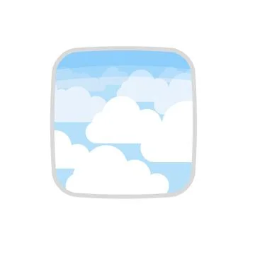 Airplane window Stock Illustration