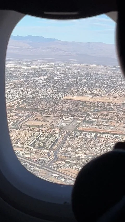Airplane Window of Mountains Stock Footage 263656424