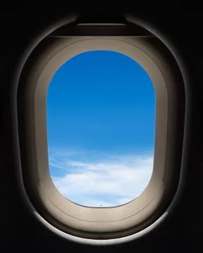 Airplane Window 库存照片