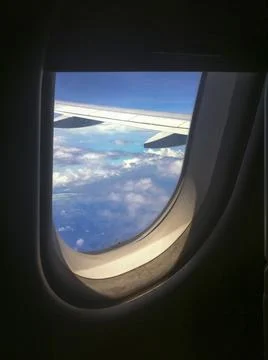 Airplane window Stock Photos