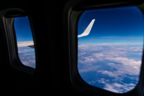 Airplane Window Point Of View Stock Photos