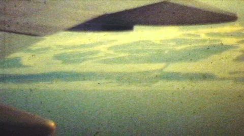 Airplane window POV - Vintage Super8 Film Stock Footage