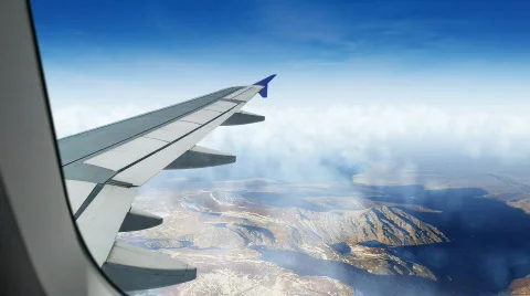Airplane window seat Stock Footage 307136
