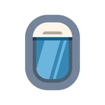 Airplane window showing blue sky for your travel design Stock Illustration