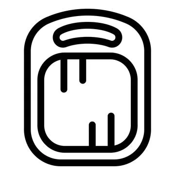 Airplane window showing clouds during flight icon Stock Illustration