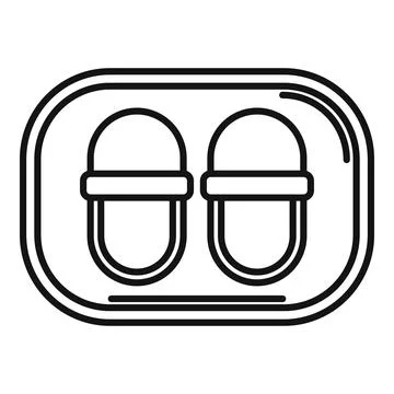 Airplane window showing empty seats on board for passengers on flight Stock Illustration