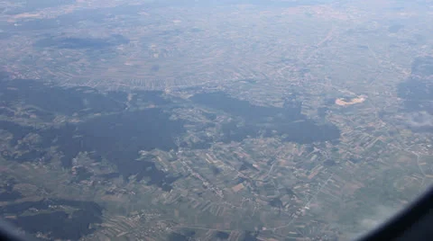 Airplane window sky clouds 2 Stock Footage 24767593